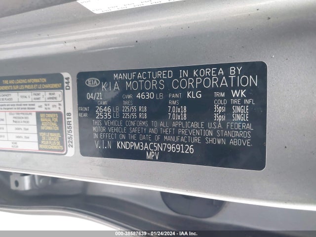 KIA Sportage Lx 2022 KNDPM3AC5N7969126 Image 9