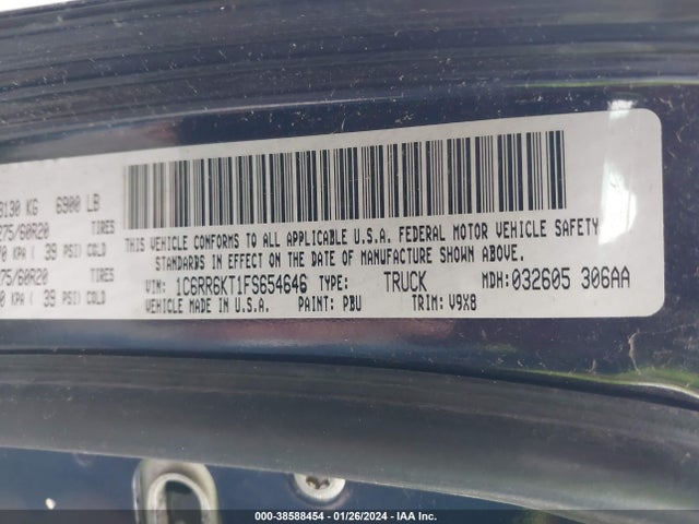 RAM 1500 Express 2015 1C6RR6KT1FS654646 Image 9