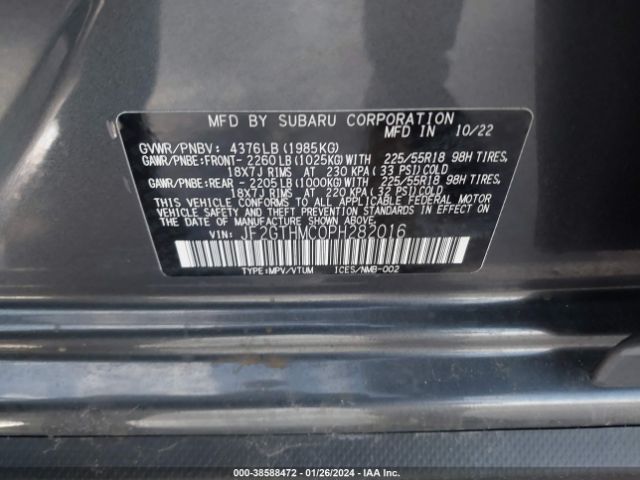 JF2GTHMC0PH282016 Subaru Crosstrek Limited