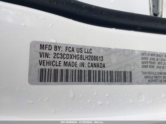Dodge Charger Gt Rwd 2020 2C3CDXHG8LH208613 Image 9