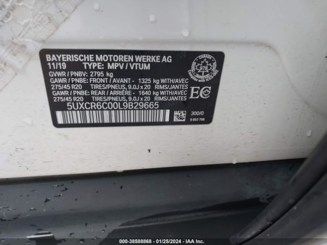 5UXCR6C00L9B29665 BMW X5 Xdrive40i