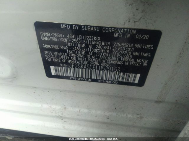 JF2SKASC6LH529153 Subaru Forester Limited