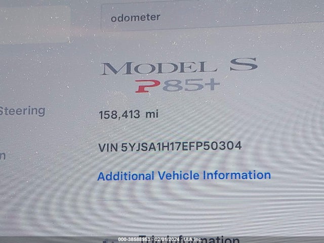 5YJSA1H17EFP50304 Tesla Model S P85