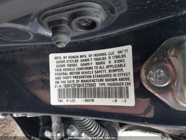 19XFC2F58HE225043 Honda Civic Lx