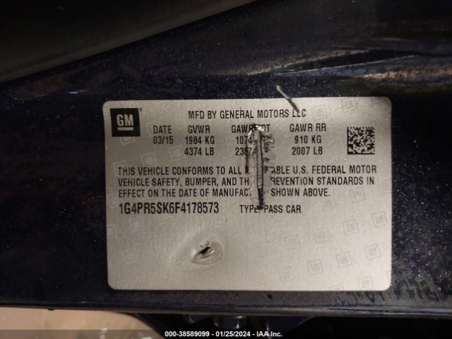 1G4PR5SK6F4178573 Buick Verano Convenience Group