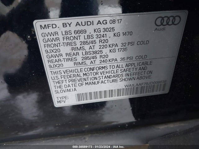 WA1LAAF79JD008638 Audi Q7 3.0t Premium