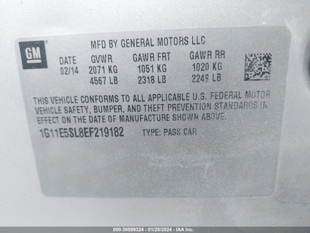 Chevrolet MALIBU 2LT 2014 1G11E5SL8EF219182 Image 9