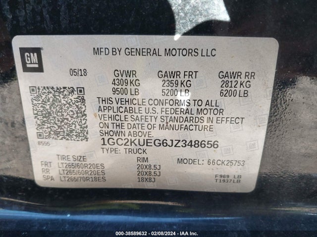 Chevrolet Silverado 2500hd Wt 2018 1GC2KUEG6JZ348656 Image 9