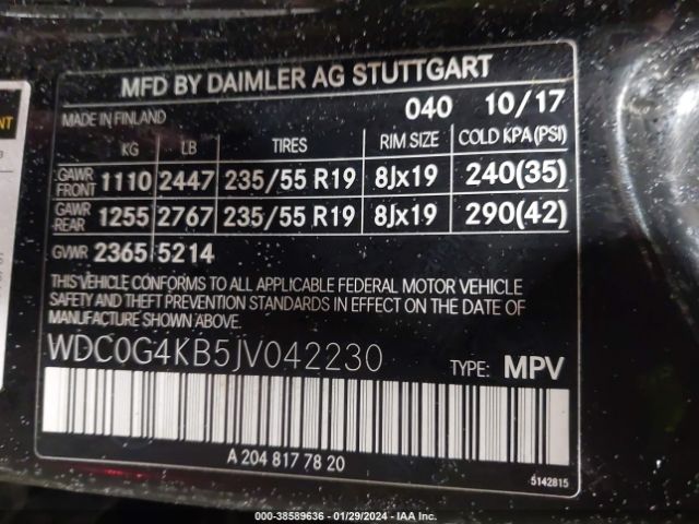WDC0G4KB5JV042230 Mercedes-Benz Glc 300 4matic