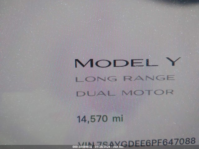 7SAYGDEE6PF647088 Tesla Model Y Awd/long Range Dual Motor All-wheel Drive