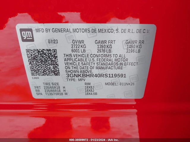 Chevrolet Blazer Awd 2lt 2024 3GNKBHR40RS119591 Image 9