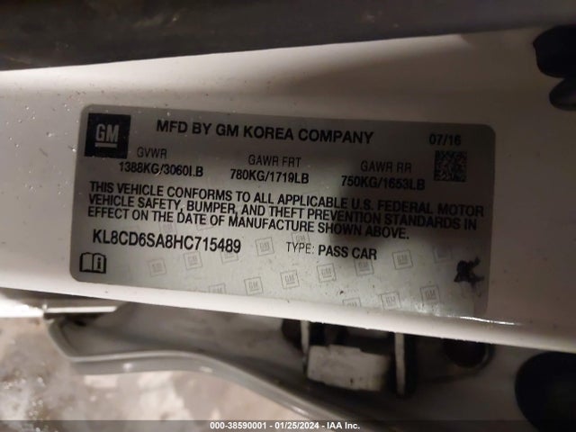 Chevrolet Spark 1lt Cvt 2017 KL8CD6SA8HC715489 Image 9