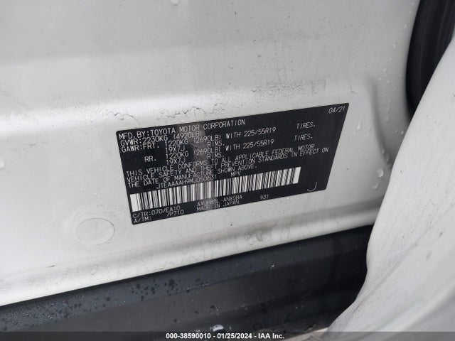 Toyota Venza Xle 2021 JTEAAAAH9MJ050631 Image 9