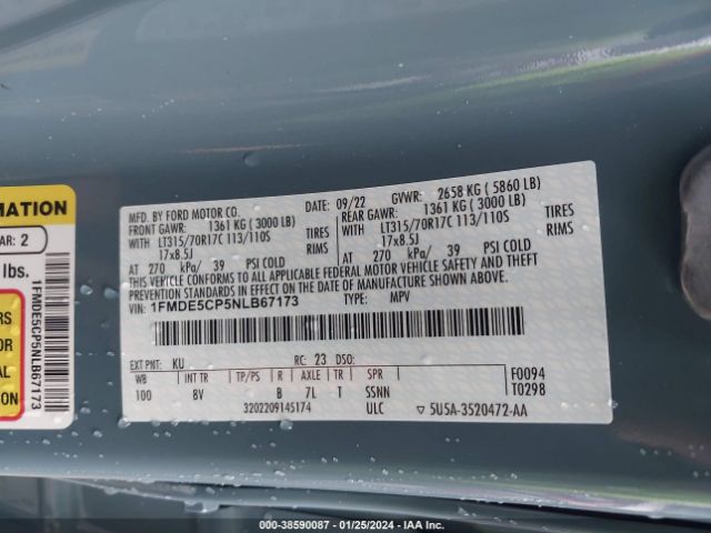 2022 FORD BRONCO 1FMDE5CP5NLB67173 Photo 8