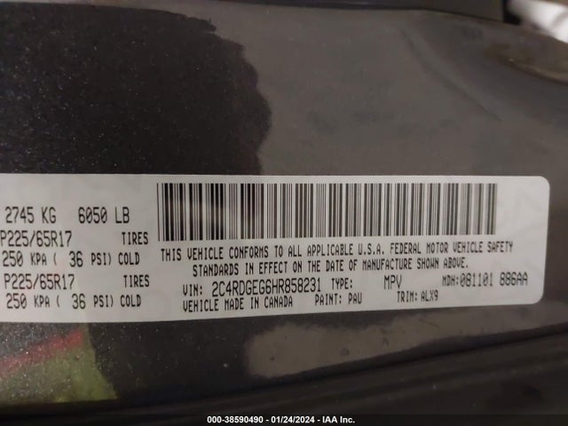 Dodge Grand Caravan Gt 2017 2C4RDGEG6HR858231 Image 9