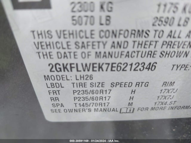 GMC Terrain Sle-2 2014 2GKFLWEK7E6212346 Image 9