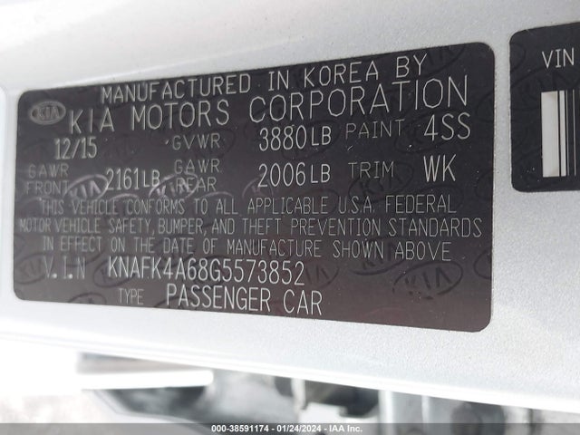 KIA FORTE LX 2016 KNAFK4A68G5573852 Image 9