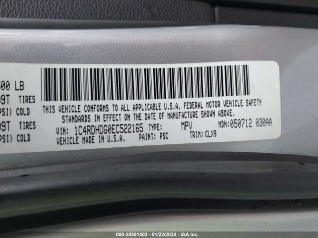 1C4RDHDG0EC522165 Dodge DURANGO LIMITED