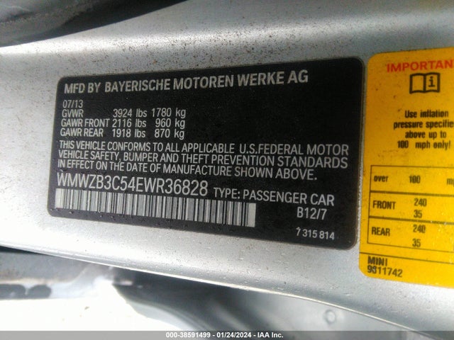 2014 MINI COUNTRYMAN WMWZB3C54EWR36828 Photo 8