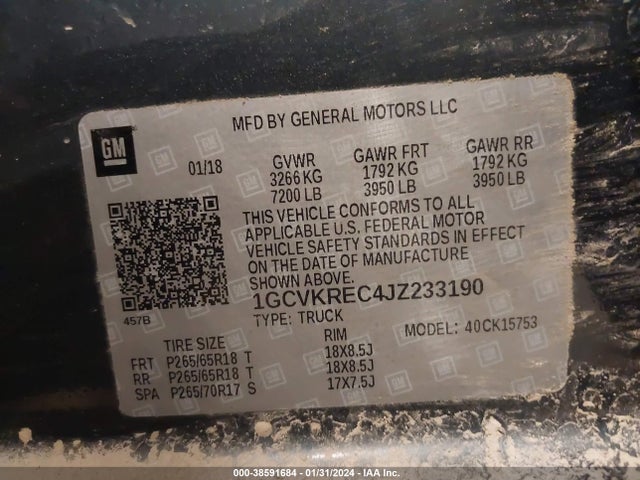 Chevrolet Silverado 1500 2lt 2018 1GCVKREC4JZ233190 Image 9