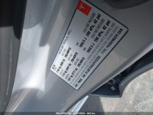 5YJ3E1EA8JF015290 Tesla Model 3 Long Range/mid Range