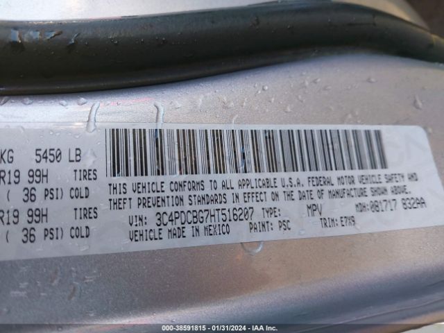 3C4PDCBG7HT516207 Dodge Journey Sxt
