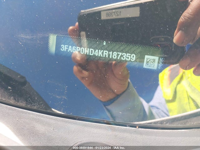 Ford FUSION SE 2019 3FA6P0HD4KR187359 Image 9
