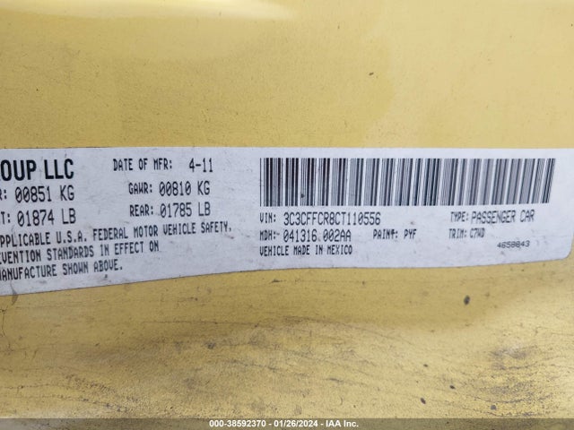 2012 FIAT 500 3C3CFFCR8CT110556 Photo 8