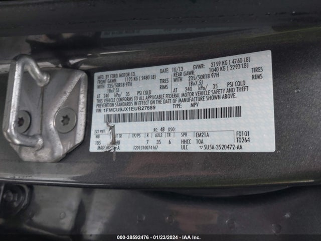 Ford Escape Titanium 2014 1FMCU9JX1EUB27689 Image 9