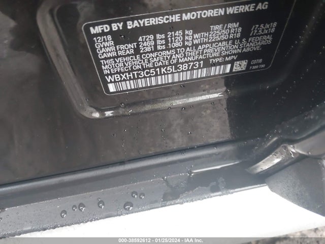 BMW X1 Xdrive28i 2019 WBXHT3C51K5L38731 Image 9
