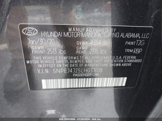 Hyundai Sonata Sel Plus 2020 5NPEJ4J25LH031018 Image 9