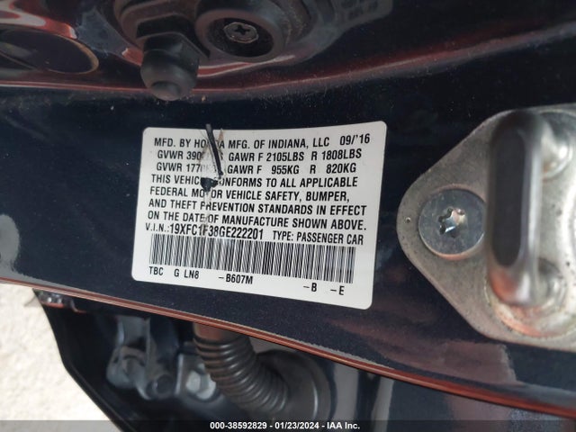 Honda Civic 2016 19XFC1F38GE222201 Image 21