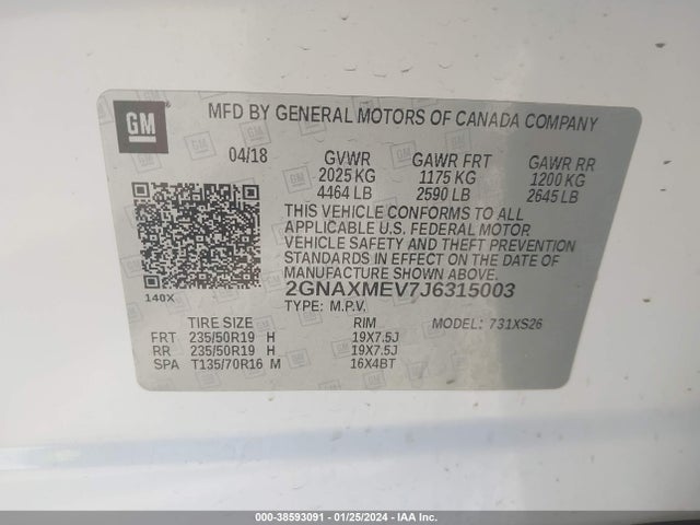 Chevrolet Equinox Premier 2018 2GNAXMEV7J6315003 Image 9