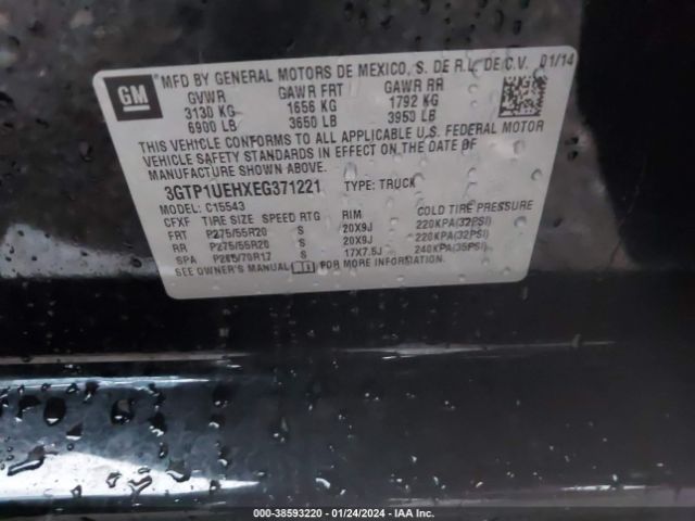 3GTP1UEHXEG371221 GMC Sierra 1500 Sle