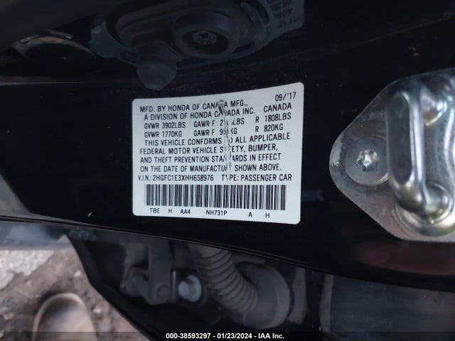 Honda Civic Ex-t 2017 2HGFC1E3XHH658976 Image 9