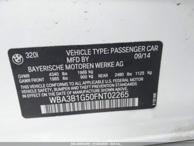 WBA3B1G50FNT02265 BMW 320i