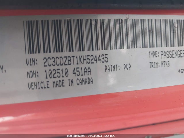 Dodge Challenger R/t 2019 2C3CDZBT1KH524435 Image 9