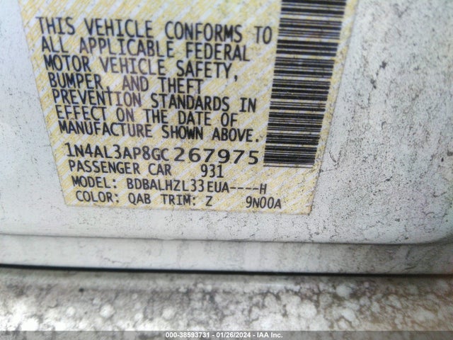 Nissan Altima 2.5 Sr 2016 1N4AL3AP8GC267975 Image 9