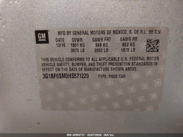 Chevrolet Cruze Premier Auto 2017 3G1BF6SM3HS571229 Image 9