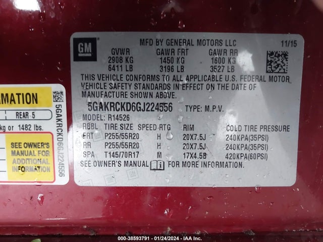 5GAKRCKD6GJ224556 Buick Enclave Premium