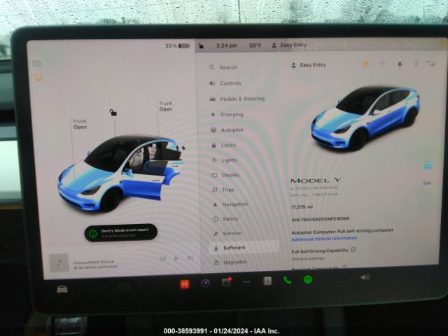 7SAYGAEE0NF516394 Tesla Model Y Long Range Dual Motor All-wheel Drive