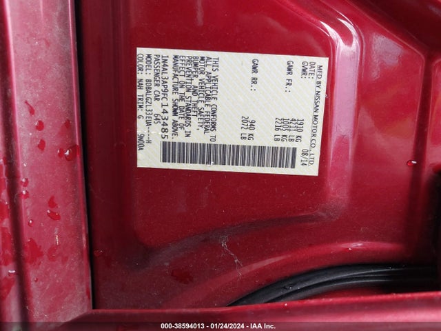 Nissan Altima 2.5 S 2015 1N4AL3AP9FC143485 Image 9