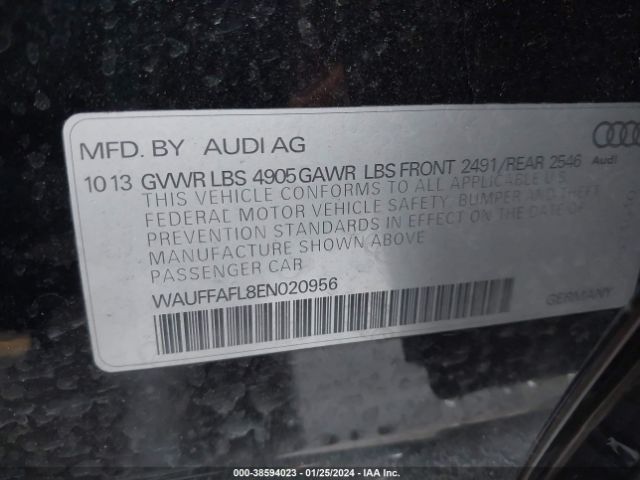 WAUFFAFL8EN020956 Audi A4 2.0t Premium