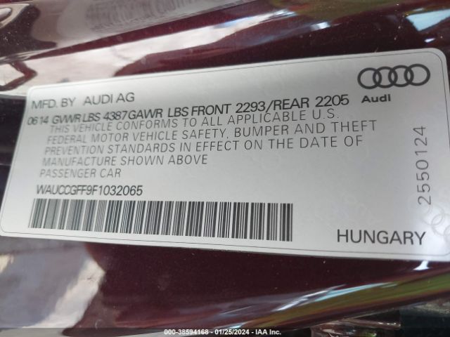 WAUCCGFF9F1032065 Audi A3 1.8t Premium