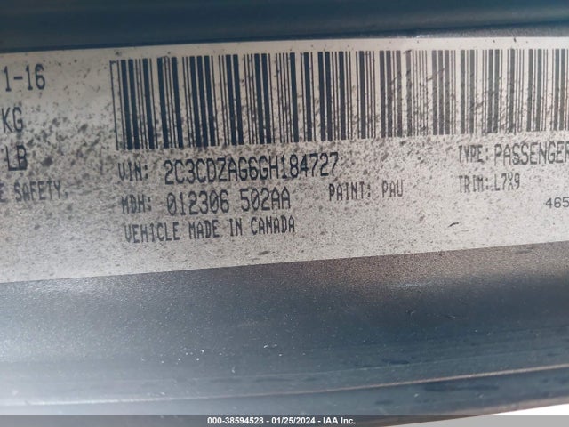 Dodge Challenger Sxt 2016 2C3CDZAG6GH184727 Image 9
