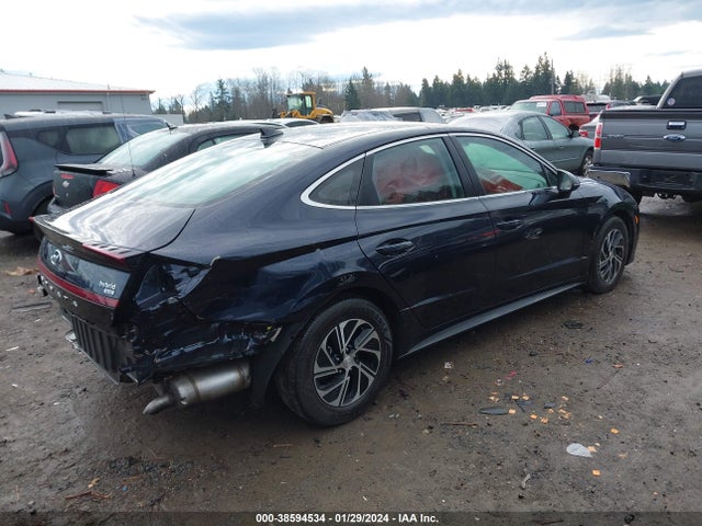 Hyundai Sonata Blue 2021 KMHL24JJ8MA020305 Image 4