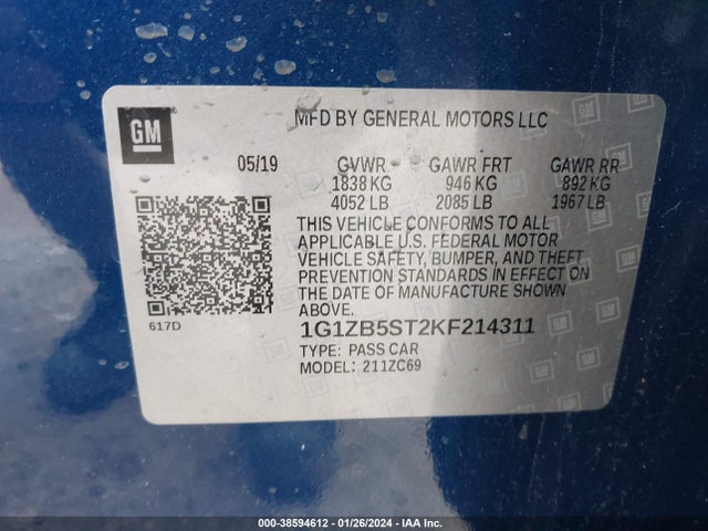 Chevrolet Malibu 1ls 2019 1G1ZB5ST2KF214311 Image 9