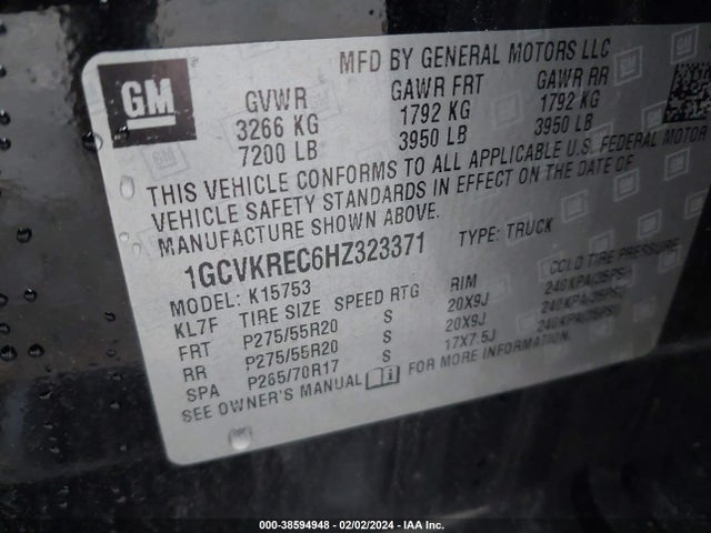 Chevrolet Silverado 1500 2lt 2017 1GCVKREC6HZ323371 Image 9