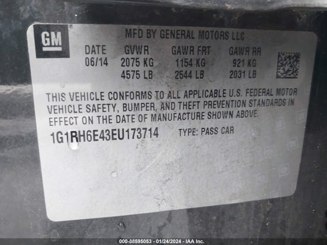Chevrolet Volt 2014 1G1RH6E43EU173714 Image 9