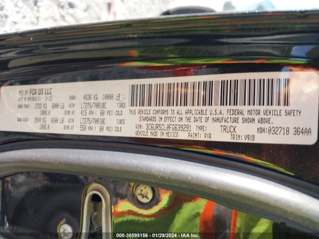 RAM 2500 Tradesman 2015 3C6UR5CL0FG639291 Image 9